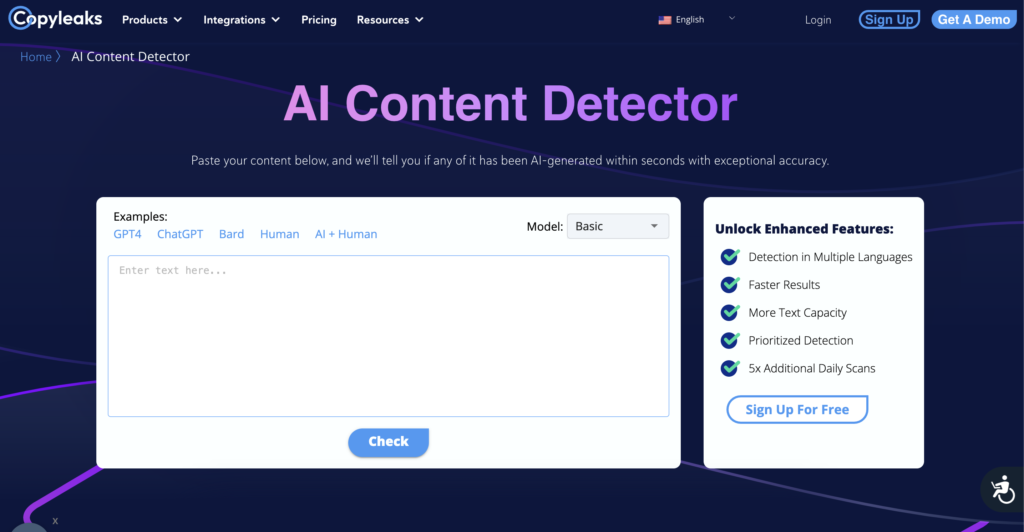 Copy Leaks - AI Content Detector